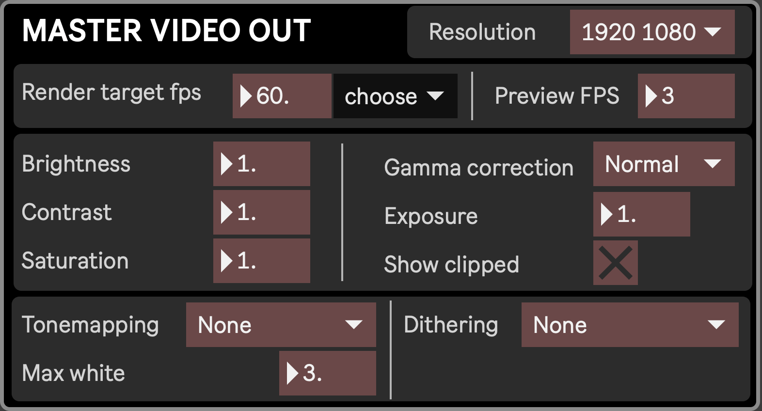 Master Video Out